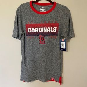Mens St. Louis Cardinals T-Shirt, Fanatics, Soft, Heathered Grey, Size S, NWT